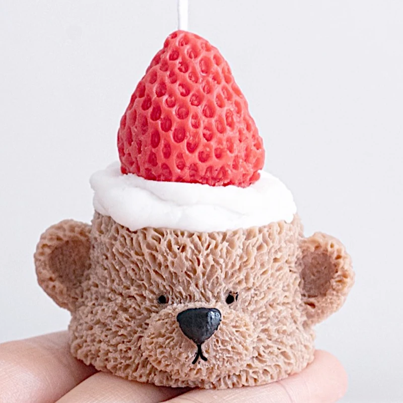 

Cute Bear Collection Toast Bread Sandwich Biscuit Aromatherapy Candle Mold Simulation Decoration Cake Baking Silicone Mould