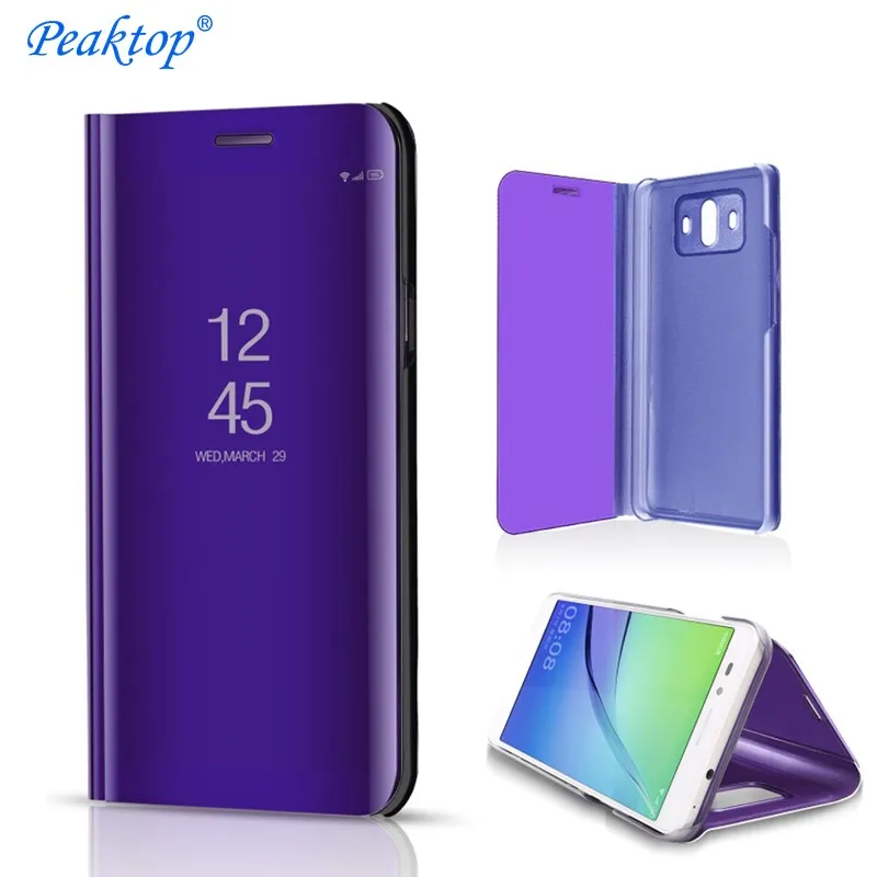 Peaktop зеркальный прозрачный флип чехол для телефона Huawei Mate 9 10 Pro чехлы P10 Plus P9 P8 Lite