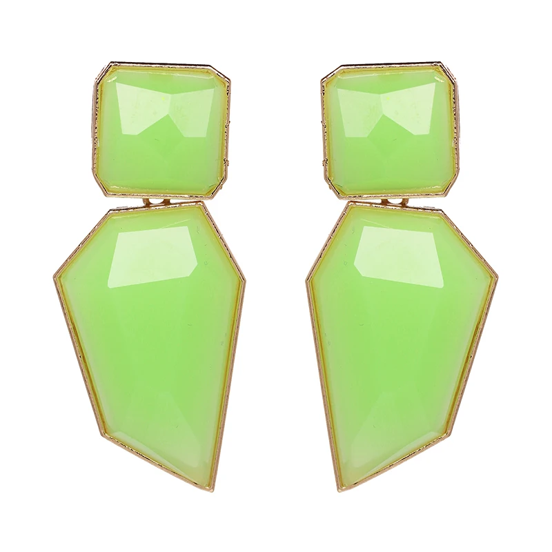 

High Quality Acrylic Design Woman Earrings Wholesale New Colorful Big Earrings For Women 2021 Pendant Statement Ear Ring