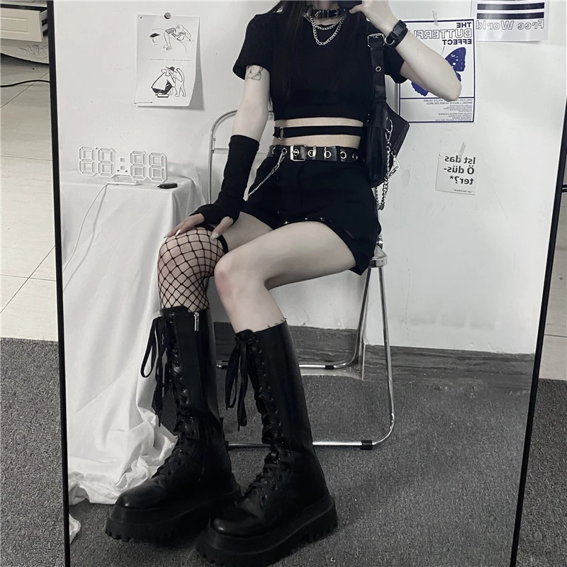 

Harajpoo Women Sets 2021 Summer Korean Ins Trendy Girls Sweet Cool Hot Girl Dark Wind Sexy High-Waisted Skinny Legs Pants Suits