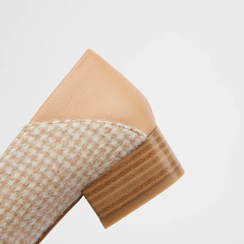 

2021 New Women Shoes Winter Square Toe Comfortable Warm Buckle Loafers Footwear Female Shoes