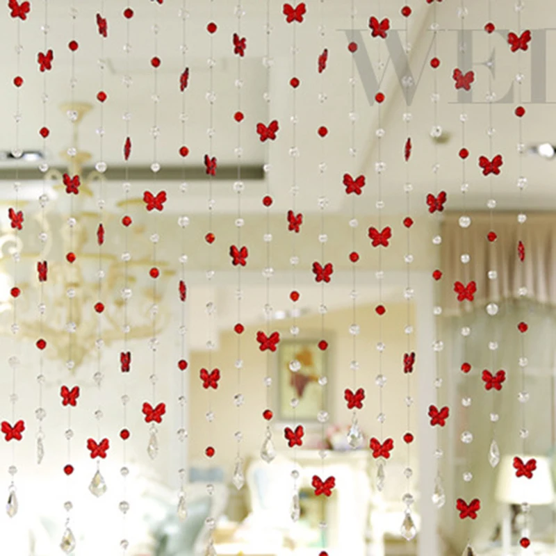 1 шт. Женская штора из бисера Хрустальная стеклянная Роскошная для гостиной