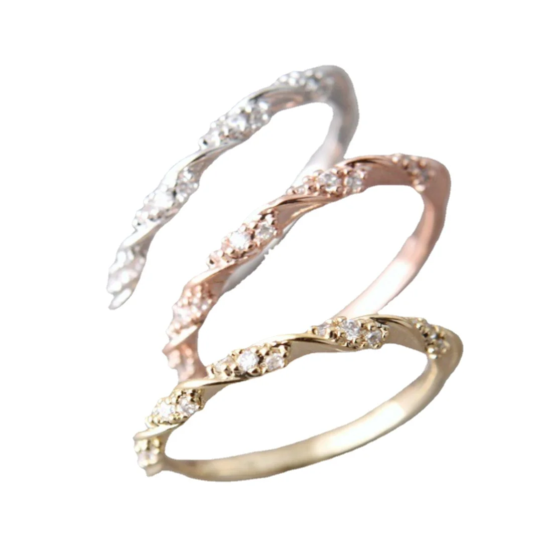 

Fashion simple twist shape women's engagement/wedding ring