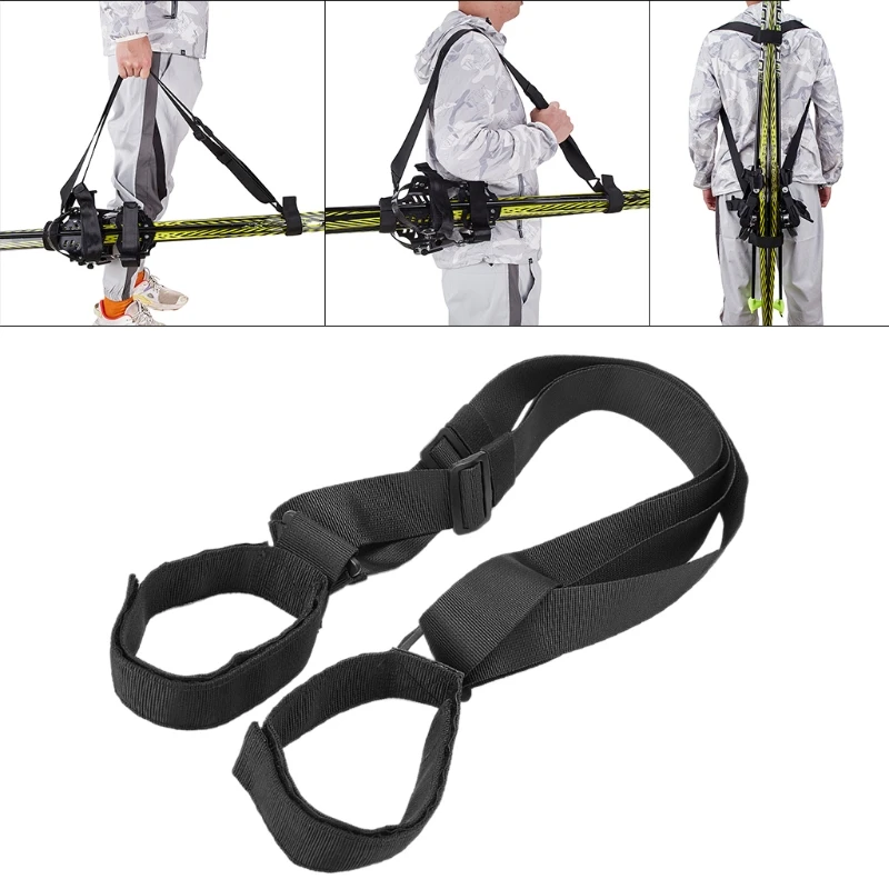 

A5KC Ski Tote Skis and Poles Backpack Carrier Ski and Poles Carry Sling Strap Ski Shoulder Strap