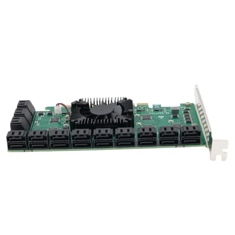 SSU PCIE X16 to 24 Port SATA3.0 Card with SATA Cables SATA3 Expansion 6 Gbps 3.0 for Mining | Компьютеры и офис