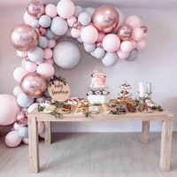 balloon arch set pink blue white and confetti balloon garland wedding baby baptism shower birthday party balloons decoration