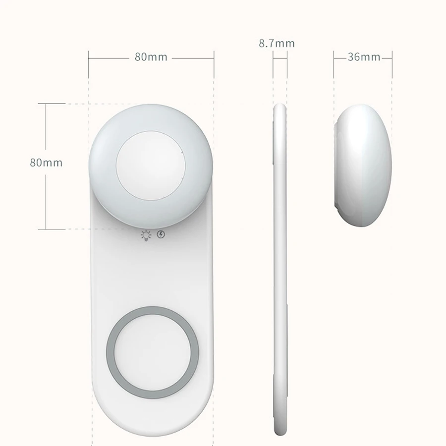 

Mobile phone wireless charging LED desk lamp separate magnetic touch dimming bedroom creative Nightlight bedside lampA639