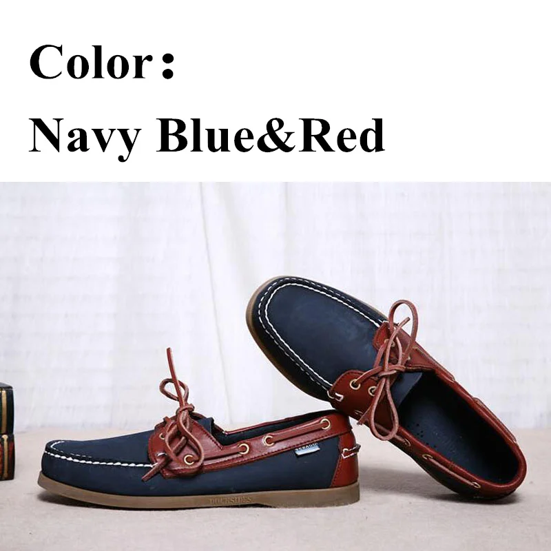 Men Genuine Suede Leather Driving Shoes Docksides Classic Boat Shoe Brand Design Flats Loafers For Homme Femme Women A017 | Обувь