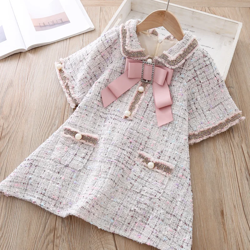 Платья для маленьких девочек Осень-зима 2019 рождественское платье модные