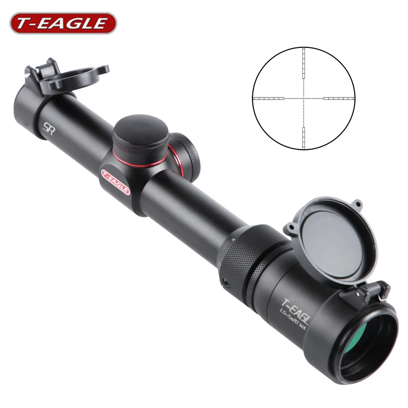 T EAGLE SR1.5-5X20 WA HK Hunting RiflesScope Duplex Reticle Rifle Scope Tactical Optical Gun Sight  Shock Proof with Cover