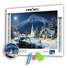 Набор для алмазной живописи 5D, зимняя Рождественская картина, рождественские картины, ручная работа, подарочные наборы для украшения стен
