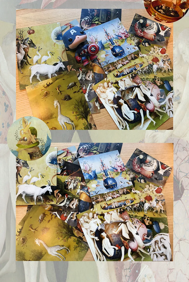 12 листов/комплект hieronimus Bosch Phantom серия Открытка картина масляной краской поздравительная открытка День рождения письмо подарочная карта
