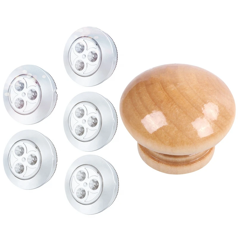 

1 компл. Беспроводного сенсорного прибора для ночной съемки, ручка для дверной ручки, деревянные вытяжные винты