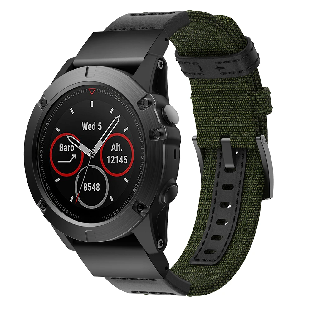 Quick Fit для Garmin Fenix 5X5 plus 22 26 мм тканый нейлоновый ремешок для часов Fenix 3 3HR/Forerunner 935/приближение S60 браслет