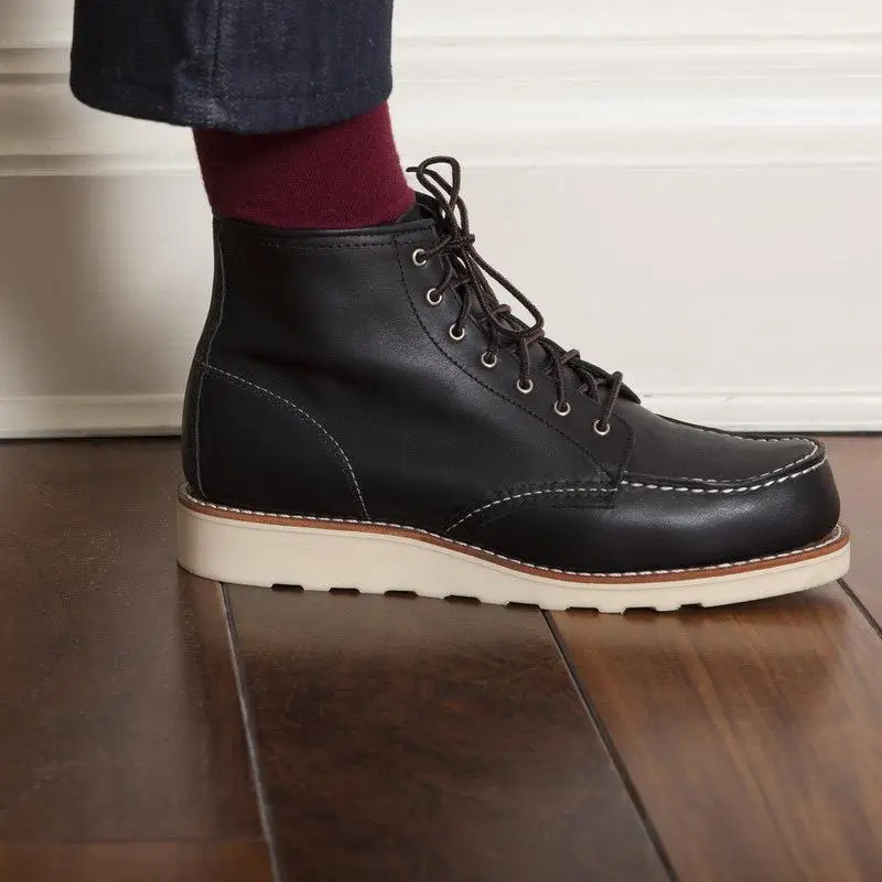 

Men's PU Leather Elegant Carved Lace Up Boots Classic Boots Ankle Men Boots Casual Fashion Winter Combat Boots KR065