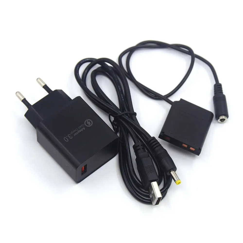 QC3.0 USB Зарядное устройство + кабель EP 62D соединитель прямого тока ENEL10 EN EL10
