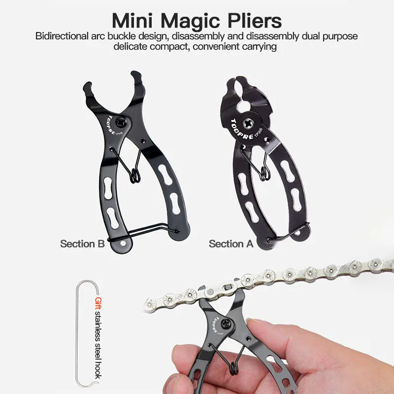 

Mini Bike Chain Quick Link Tool with Hook up MTB Road Cycling Chain Clamp Multi Link Plier Magic Buckle Bicycle Tool Kit