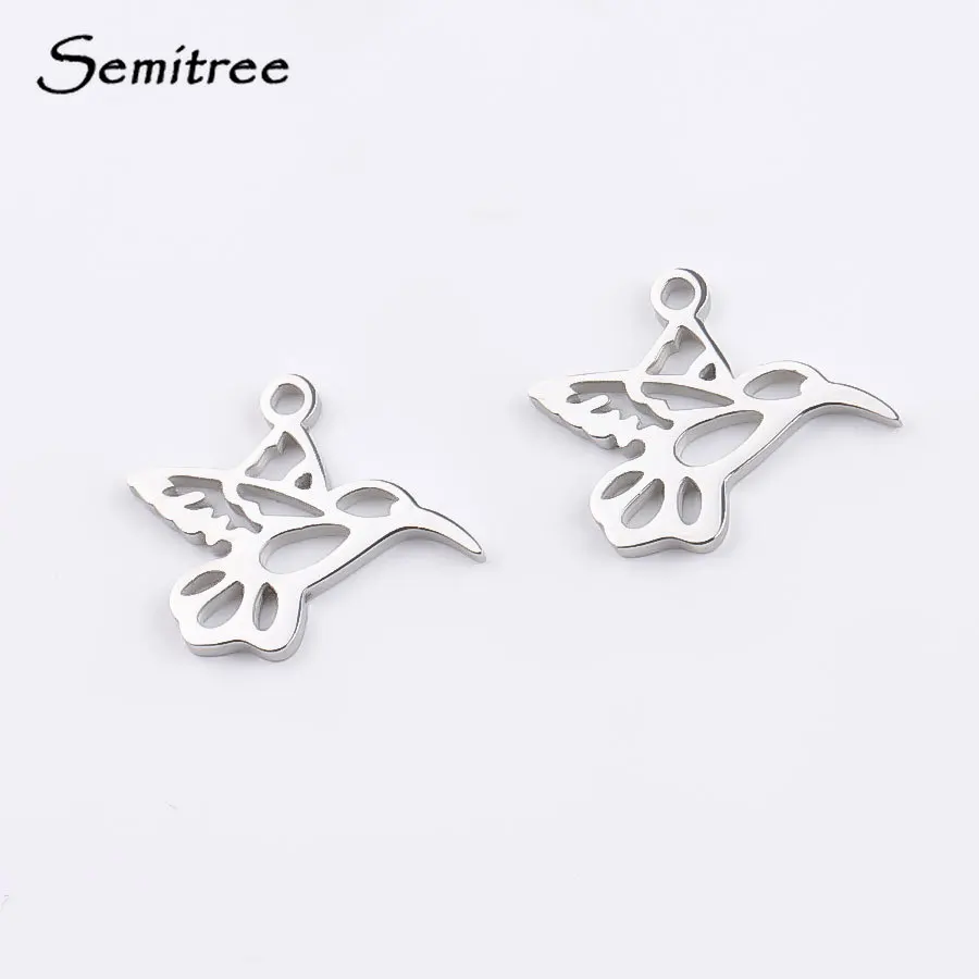 5 шт. ожерелье из нержавеющей стали с животными птицами Колибри кулон Новинка