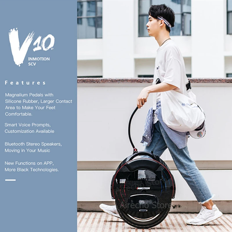 EU Stock Original INMOTION V10F Self Balance Electric Scooter 2000W Build-in Handle Unicycle With Decorative Lamps Longboard | Спорт и