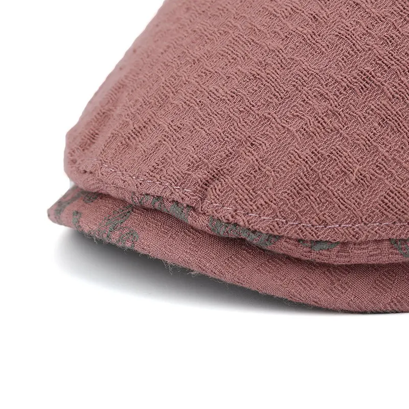 

Spring and Summer New Polyester Cotton Printed Peaked Cap Men and Women Casual Painter Hat Sunshade Beret