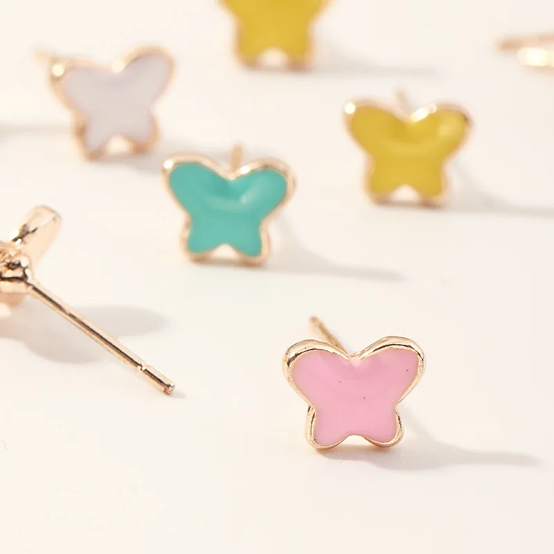 

New Butterfly Stud Earrings Fairy Stereo Butterfly Earrings Set Women Child Colorful Butterfly Studs Hypoallergenic Stud Earring