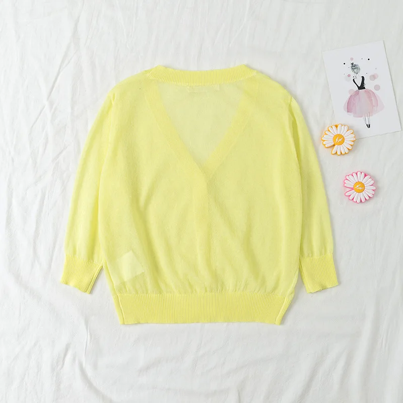 Лето 2020 свитер для маленьких девочек и мальчиков с защитой от солнца кардиган