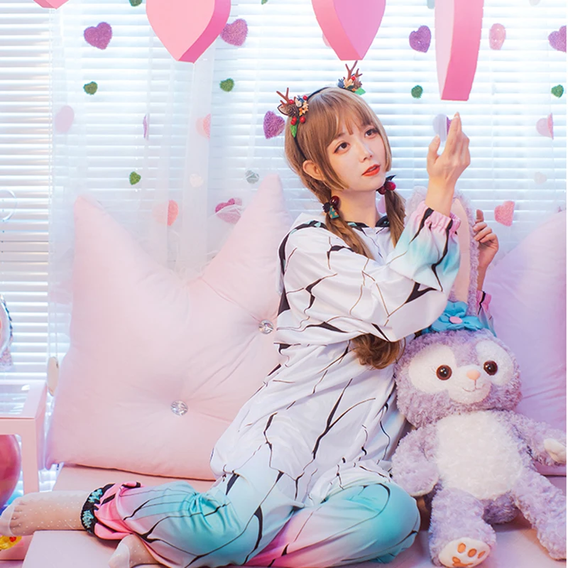 Костюм для взрослых Brdwn Demon Kamado Tanjirou Nezuko Agatsuma Zenitsu комбинезон сна пижама