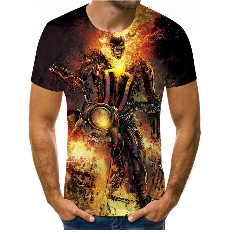 

2021 summer film 3D printing women's and men's Casual Short Sleeve T-Shirt hip hop T-shirt Street clothing