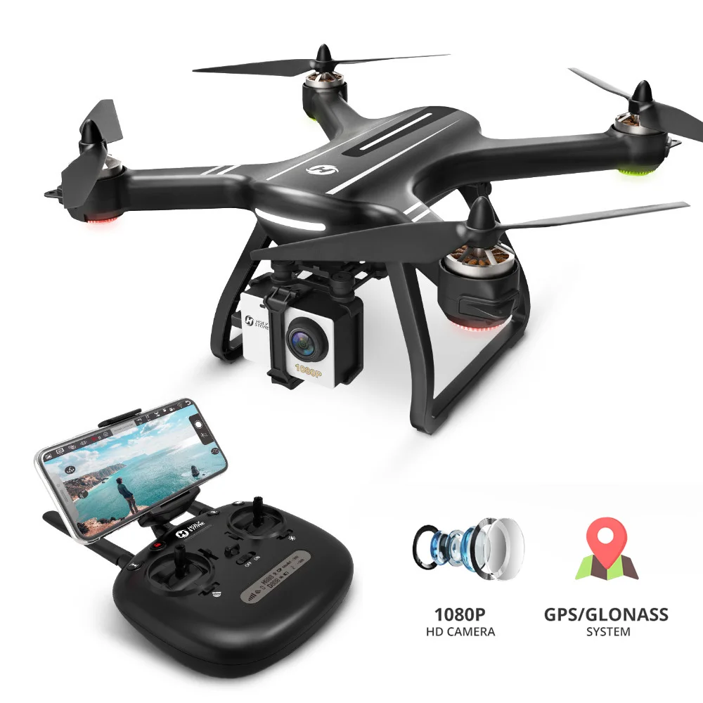 Holy Stone HS700 Дрон Радиоуправляемый вертолет gps 5G 1080P FHD Wi-Fi Дрон камера Профессиональная 1 км дальность полета бесщеточный мотор 2800 мАч