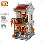 LOZ 1025 Китайская древняя архитектура Chinatown Inn Hotel City Street Сделай Сам мини-Конструктор игрушка для детей подарок без коробки