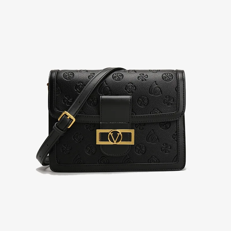 

2021 New Fashion High-end Sense of All-match Embossed Light Luxury Ladies Shoulder Messenger Small Square Bag Sac A Main Femme