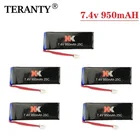 123510 шт 7,4 v 950mah lipo батареи для WLtoys XK X251 самолет запасные Запчасти RC самолет высокого качества