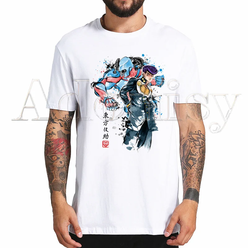 

Jojo Bizarre Adventure Awesome T Shirts for Guys O-Neck Short Sleeve Regular Mens Height Quality Men Hip-Hop Tee Shirt
