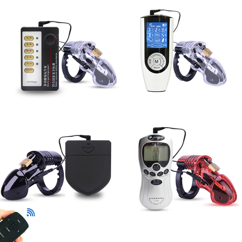 Мужская электро клетка для пениса ремень с электрошоком CB6000 импульсное