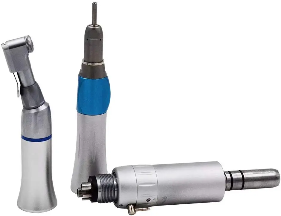 

Dental Handpiece 3 Pieces Stable and Reliable Straight + Angle + Motor Set 4H