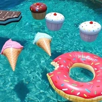 swim ring water pool fun float toys inflatable birthday ice cream children game toy party decorations ha
