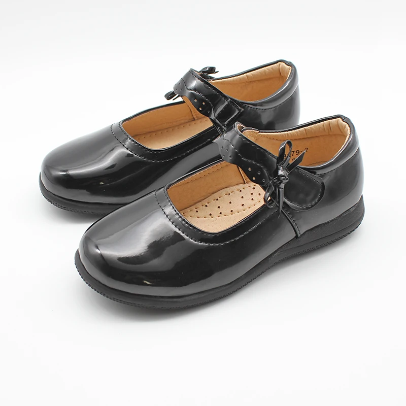 Школьная обувь из искусственной кожи для девочек Балетки детей ясельного