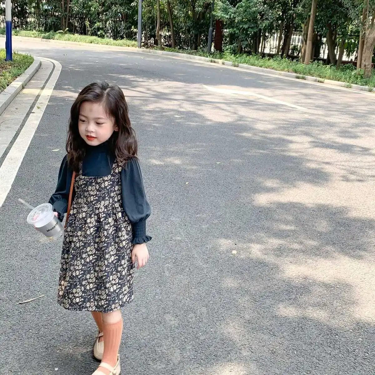 

Комплекты для маленьких девочек, демисезонная детская одежда, комплект из 2 предметов для девочек, футболка + Хлопковое платье с фитилем и цв...