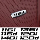 Наклейки для тюнинга переднего сиденья, металлические значки для BMW 1 серии E81, E82, E84, E87, E88, F20, F21, 118i, 120d, 140i, X1, аксессуары