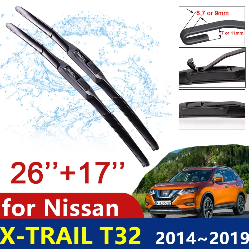 Для Nissan X Trail T32 2014 ~ 2019 2015 2016 2017 2018 переднего лобового стекла стеклоочистители