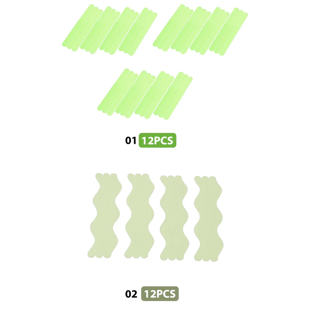 

12pcs Anti Slip Strips Transparent Shower Stickers Bathtub Rubber Non-Slip Stickers For Stairs Floors With Safety Bathtub Mat