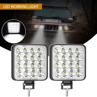 48w led work light square led light super bright daylight white light for car motorcycle trucks car
