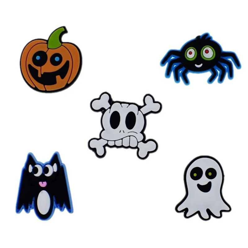 

1pcs Animals Skull Ghost Witch Cartoon Shoe Charms Accessories Garden Shoe Decoration for Crocs Jibz Wristbands Kid's X-mas Gift