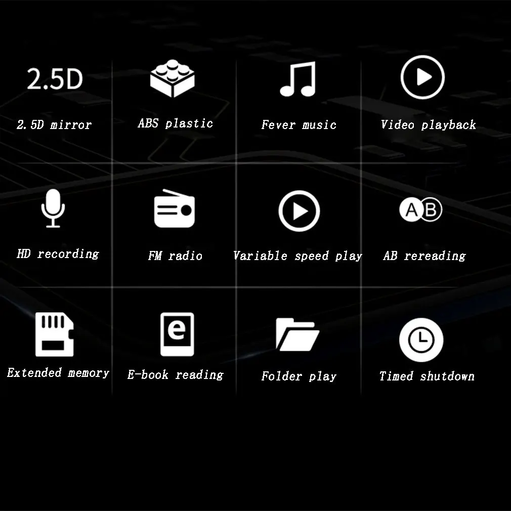 

1 Pcs Mp3 Mp4 Card Without External Ring Round Button Digital Player Colorful Screen Music Player Video Playback High Quality