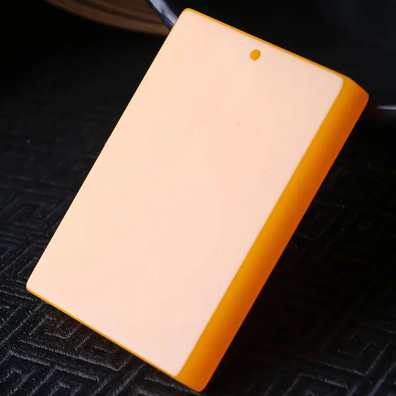 

LETSFUN Fine Jewelry Natural Yellow Hand-carved Chinese Yellow Jade Brand Pendant + Rope Necklace Free Shipping