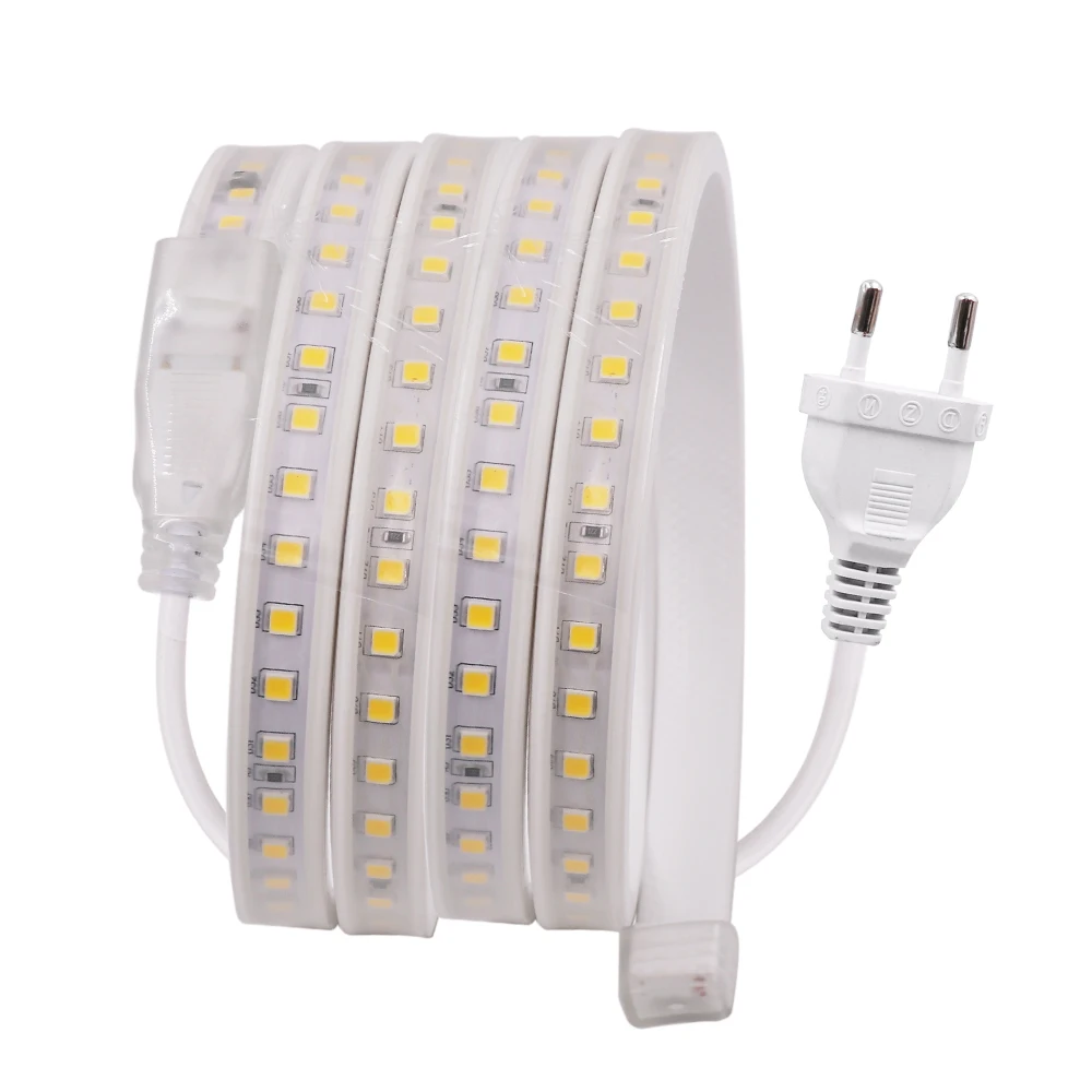 Светодиодная лента AC 220V SMD 4040 100 светодиодный s/m наружная Водонепроницаемая
