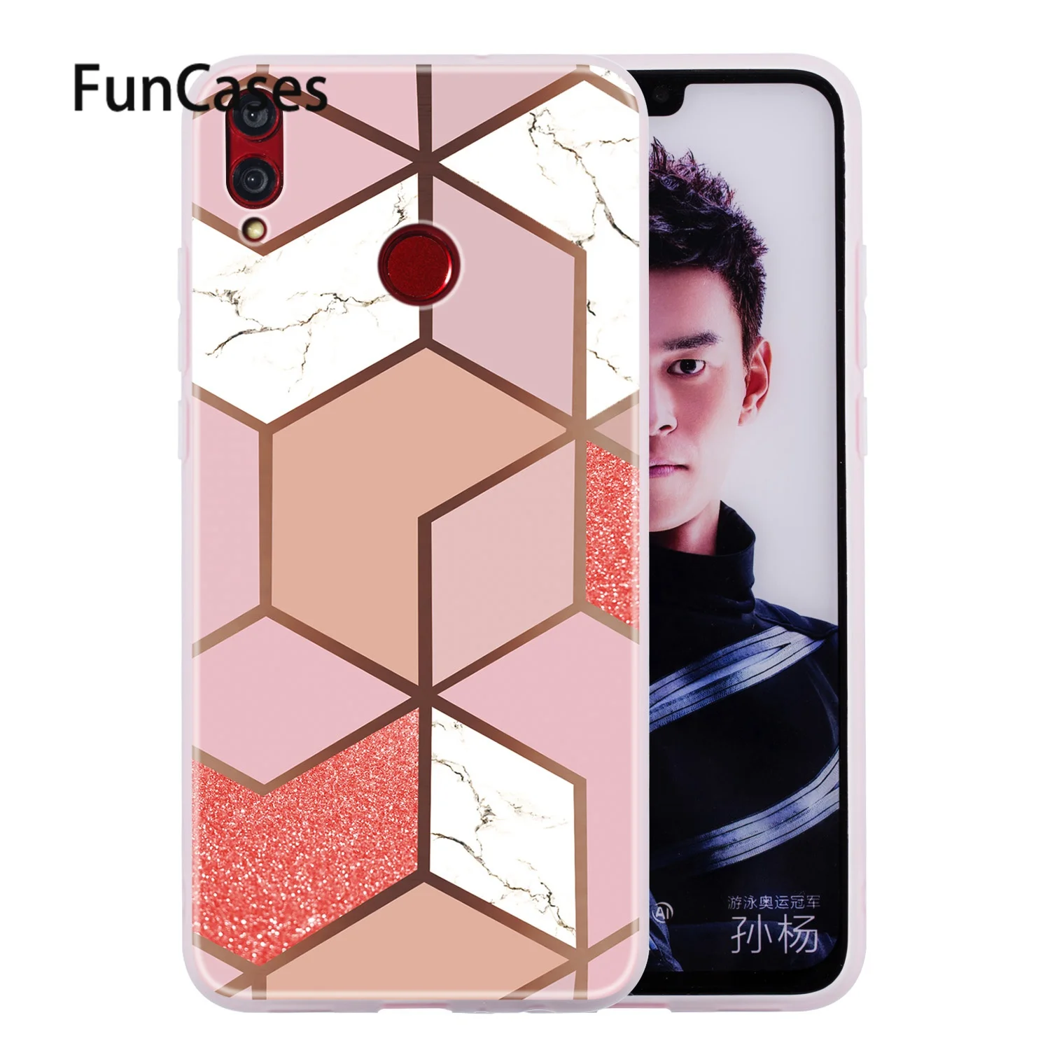 8X абстрактный Мягкий ТПУ протектор для hoesje huawei Honor геометрические тяжелые Чехлы