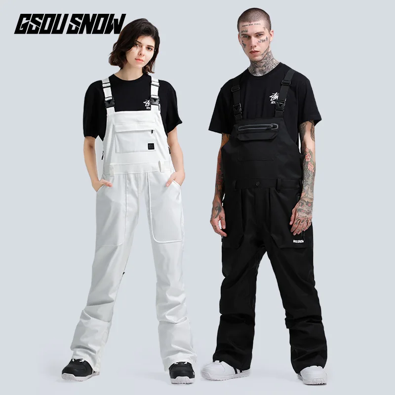 GSOU SNOW Snowboard bib pants пара зимних водонепроницаемых ветрозащитных дышащих лыжных