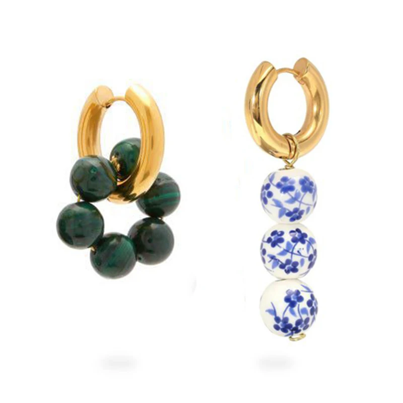 

Женские изысканные серьги-подвески с цветочным узором, бусины в стиле бохо, серьги 2020, тренд, асимметричные дизайнерские серьги подвески, оч...