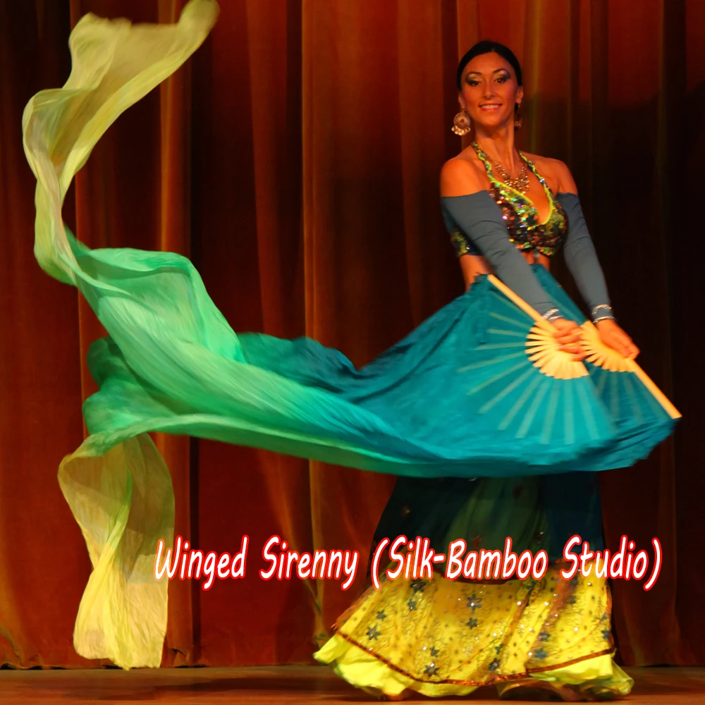 Шелковая Веер вуаль для танца живота 1 пара 2 4*0 9 м|fan veil|silk fan veilsbelly dance silk |